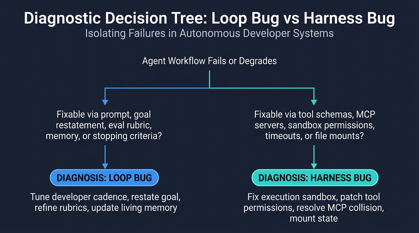 Diagnostic Rule of Thumb: Loop Bug vs Harness Bug