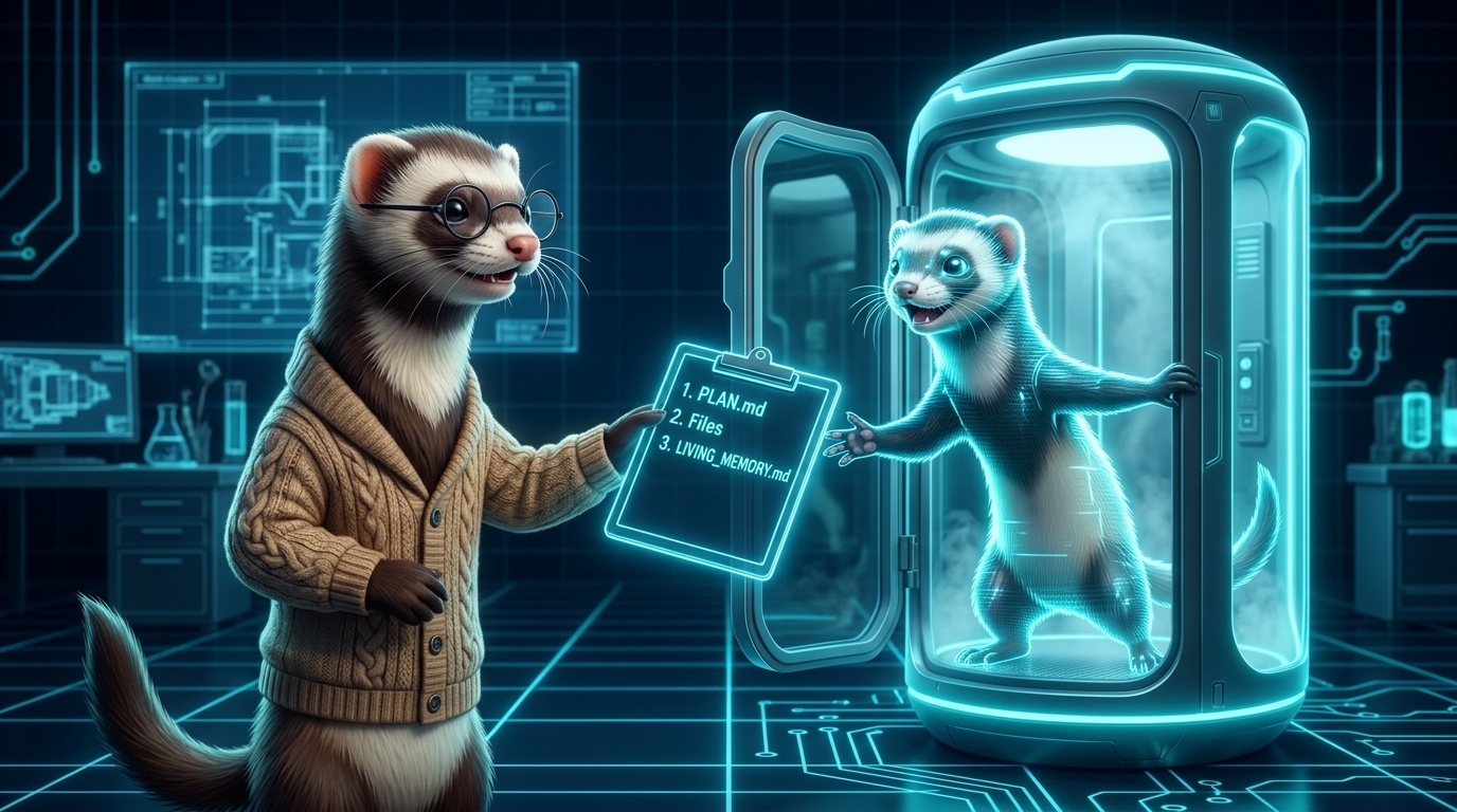 Fergus handing 3-item clipboard to a fresh subagent