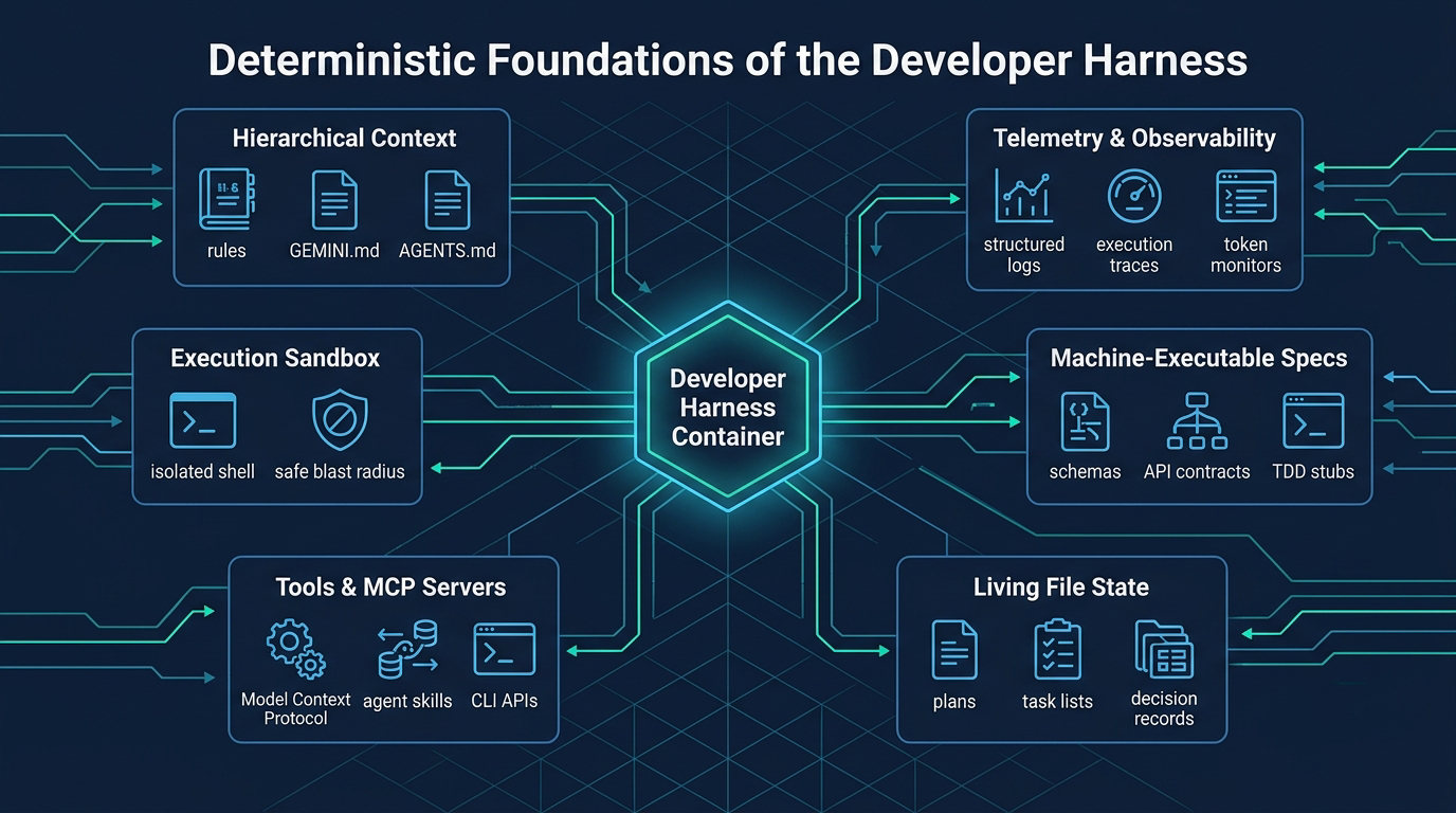 Deterministic Foundations of the Developer Harness